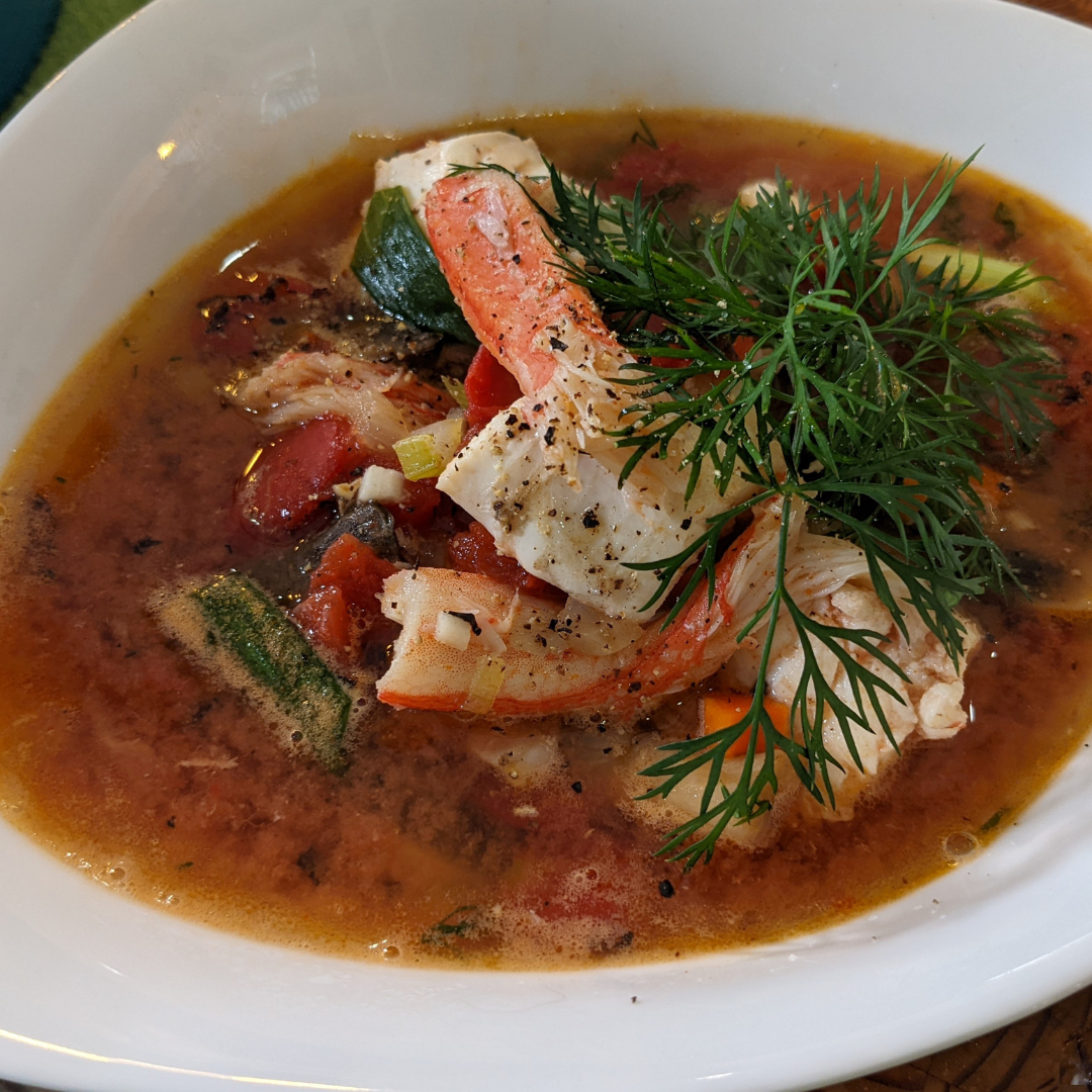 Fish soup with Halibut and Crab Recipe