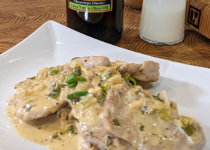 Pork Medallions with Blue Cheese Sauce Recipe