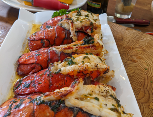 Grilled Lobster Tails with lemon Butter Sauce