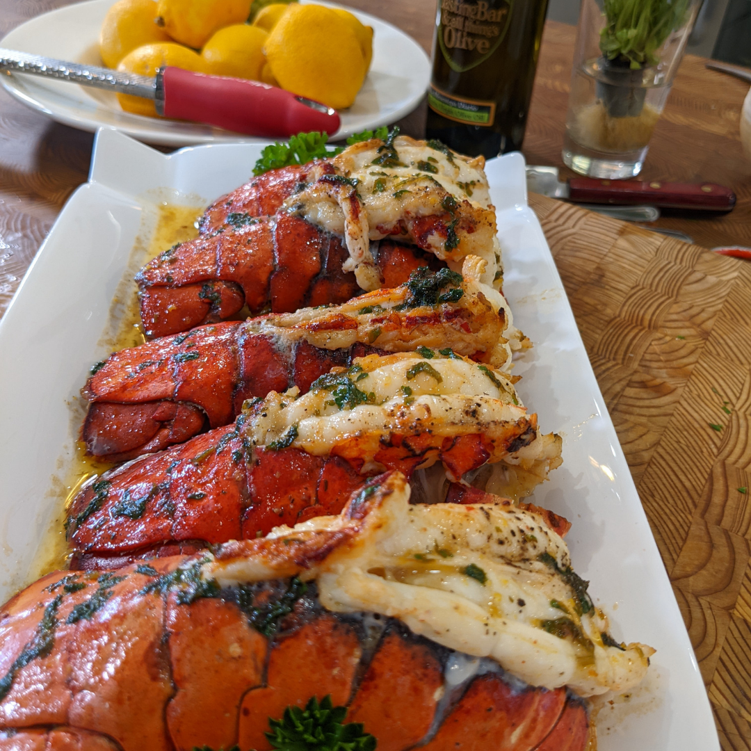 Grilled Lobster Tail with Lemon Butter