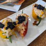 Snow crab appies with wild blueberry compote recipe