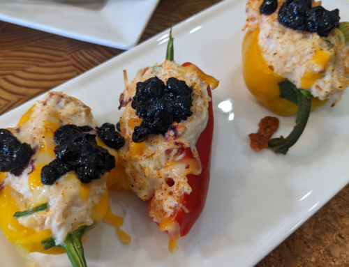 Snow Crab Apps with A Wild Blueberry Compote
