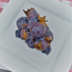 Wild Blueberry Fritters with a Wild Blueberry caramel drizzle recipe
