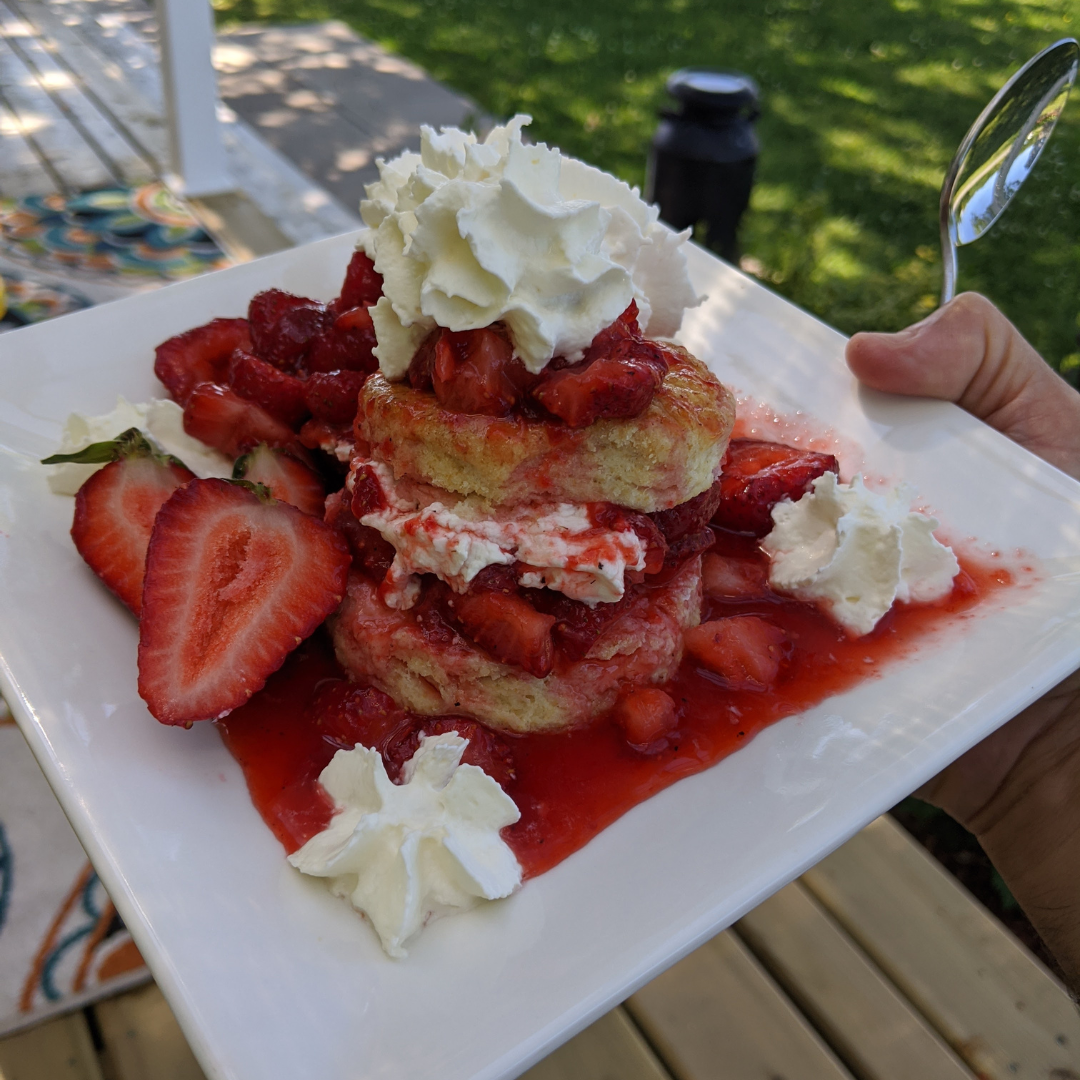 Strawberry Shortcake with Sweet Tea Biscuits recipe