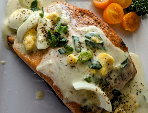 Salmon with an Old Fashioned Egg Sauce