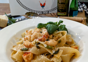 Light and fresh lobster basil pasta recipe