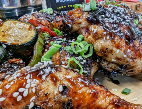 Crosby’s Asian Style BBQ Sticky Chicken with Grilled Summer Veggies