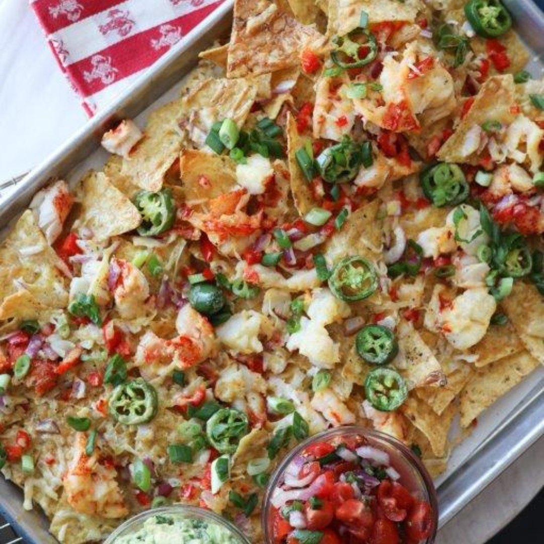 Lobster Nachos with Classic Cheese Sauce recipe