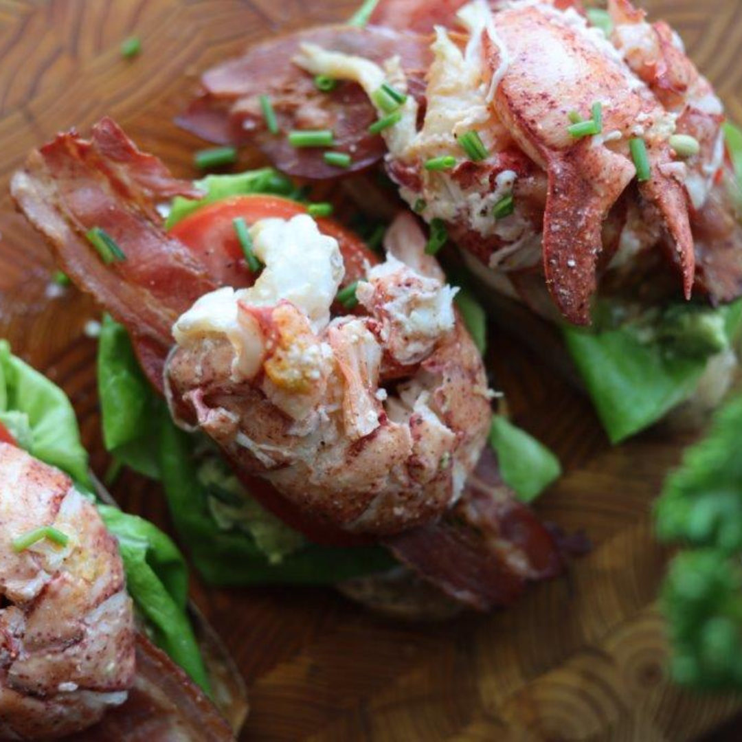 Indulge in Luxury: Lobster BLT with Creamy Guacamole recipe