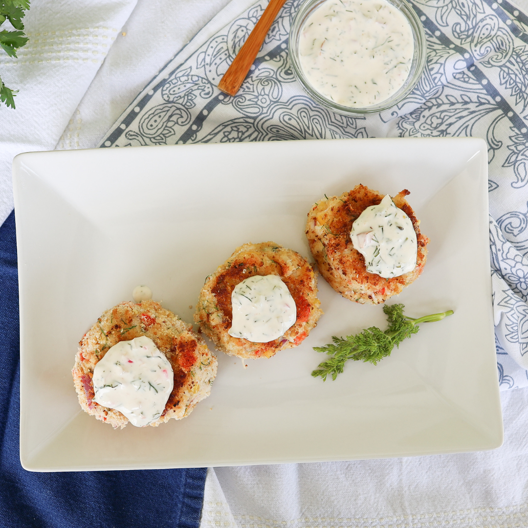 Northumberland Rock Crab Cakes with Dill Remoulade recipe