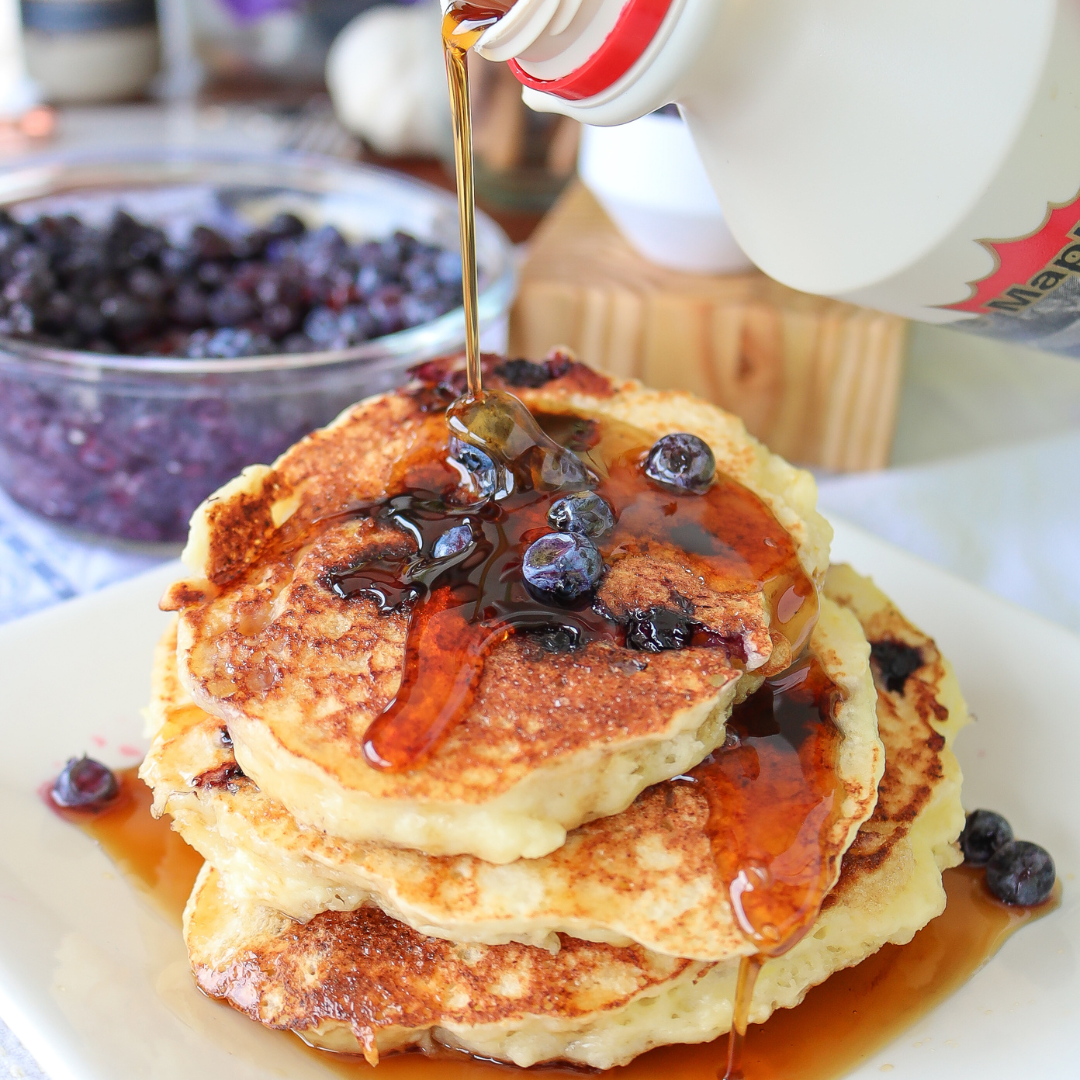 wild blueberry and lemon ricotta pancakes recipe