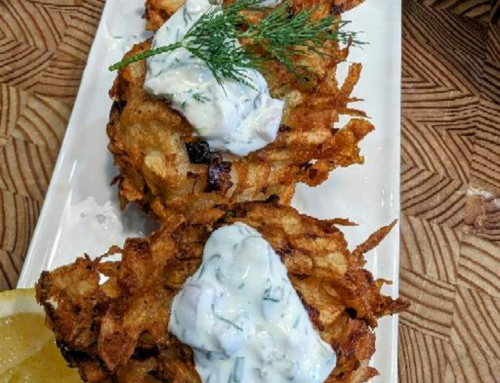 Potato Pancakes with Dill and Caper Remoulade