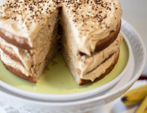 Banana Layer Cake with Peanut Butter Frosting